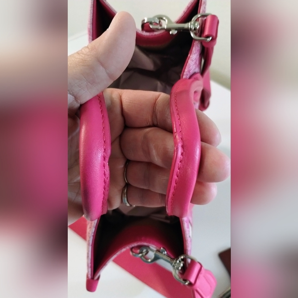MCM Pink Denim Crossbody Bag - Picture 10 of 13
